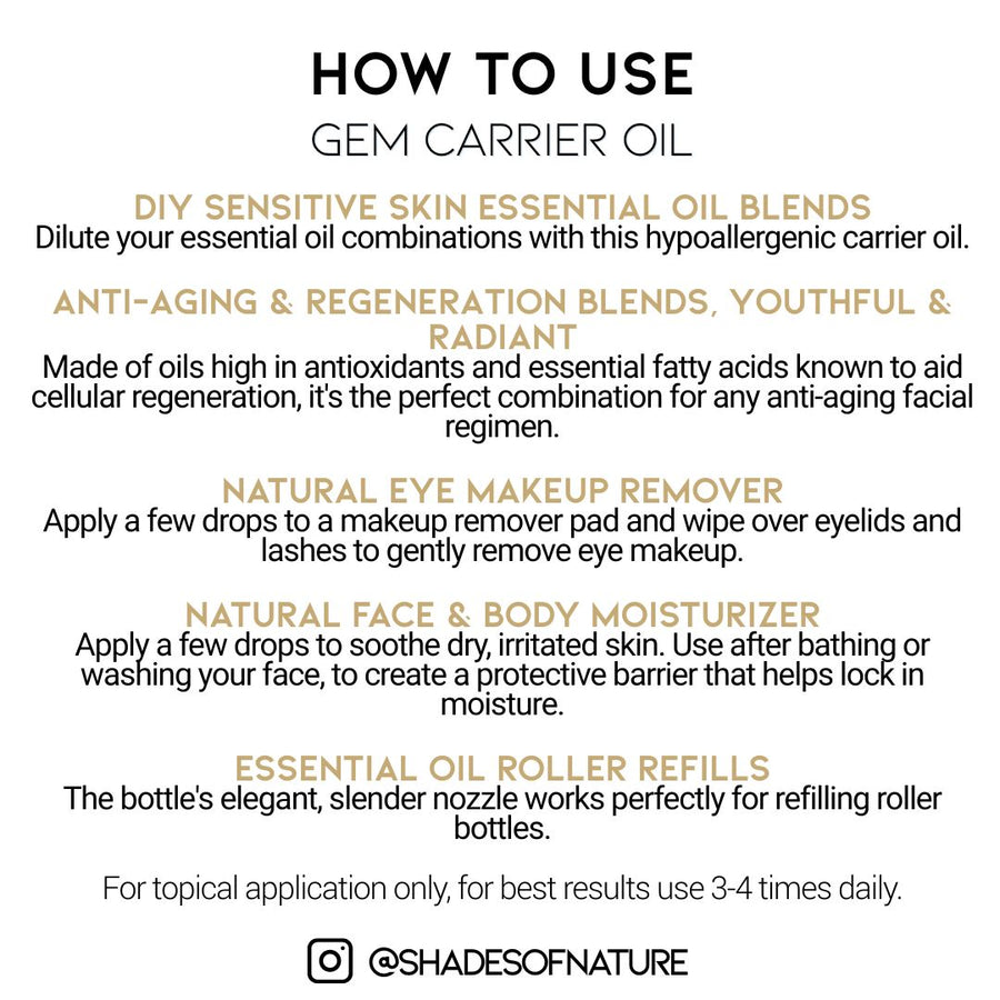 GEM ~ Sensitive Skin Carrier Oil