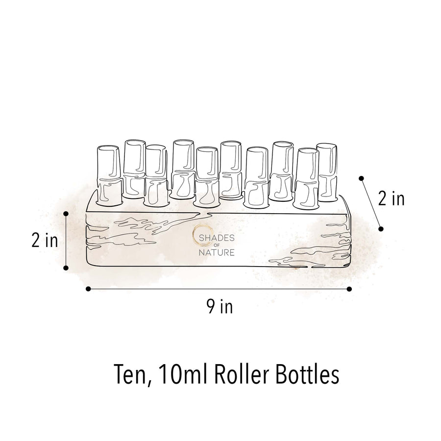 roller bottle essential oil holder size